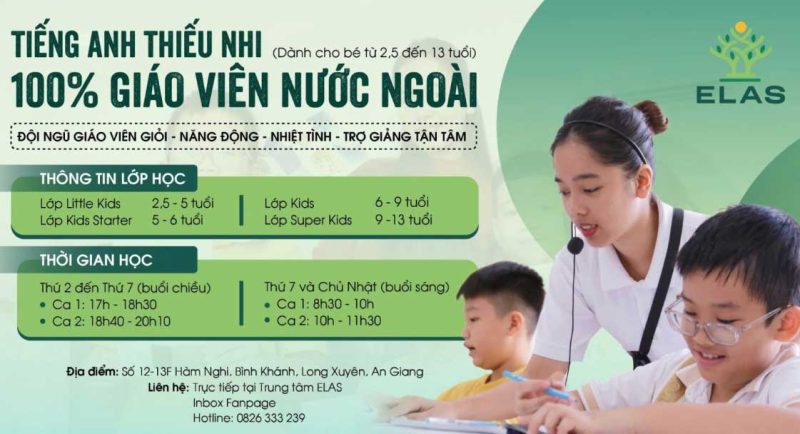Chương trình tại Trung tâm Ngoại ngữ Elas